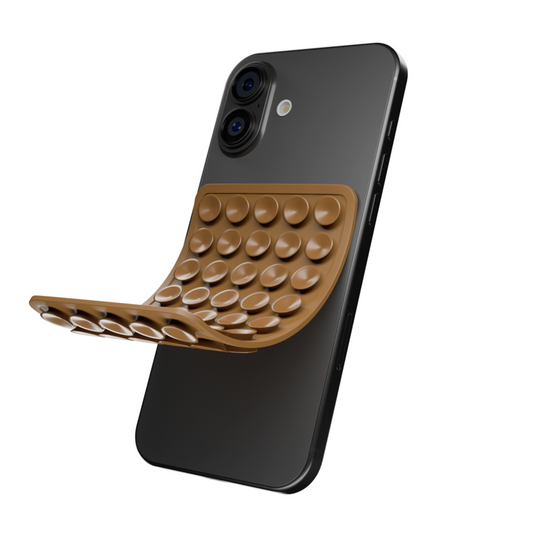 CircuitPulse Double-Sided Suction Cup Phone Case Medium - Caramel Brown