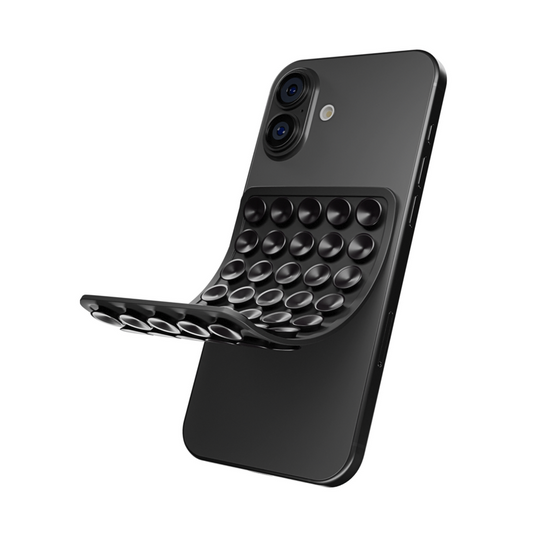 CircuitPulse Double-Sided Suction Cup Phone Case Medium - Obsidian Black