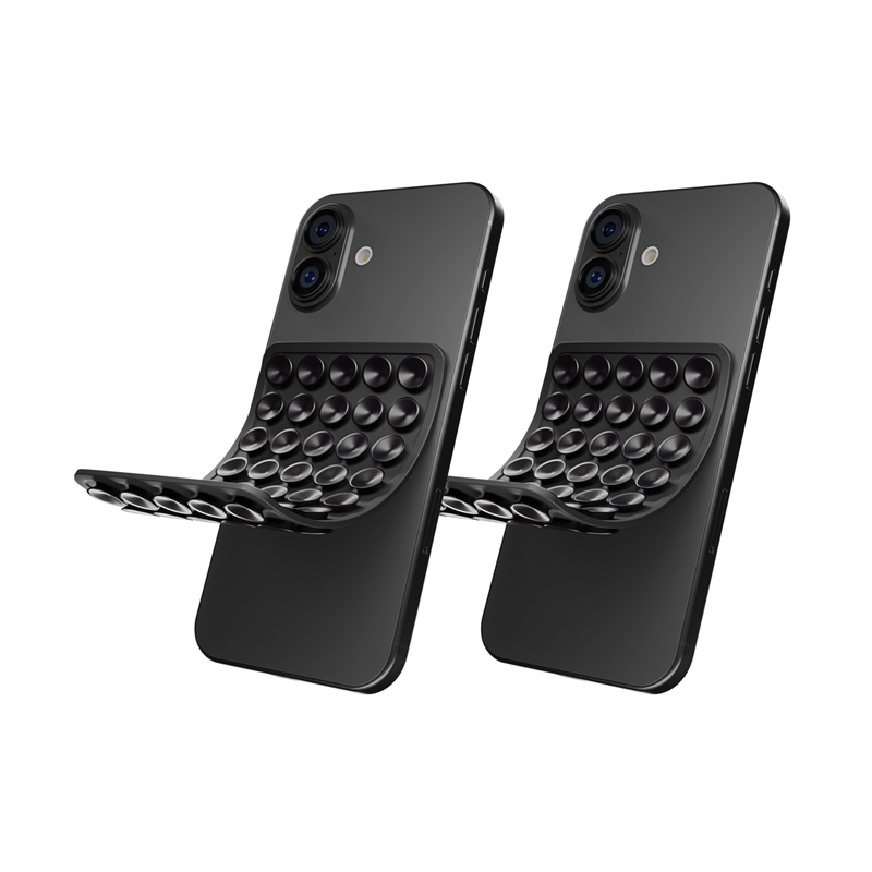 CircuitPulse Double-Sided Suction Cup Phone Case Medium - Obsidian Black