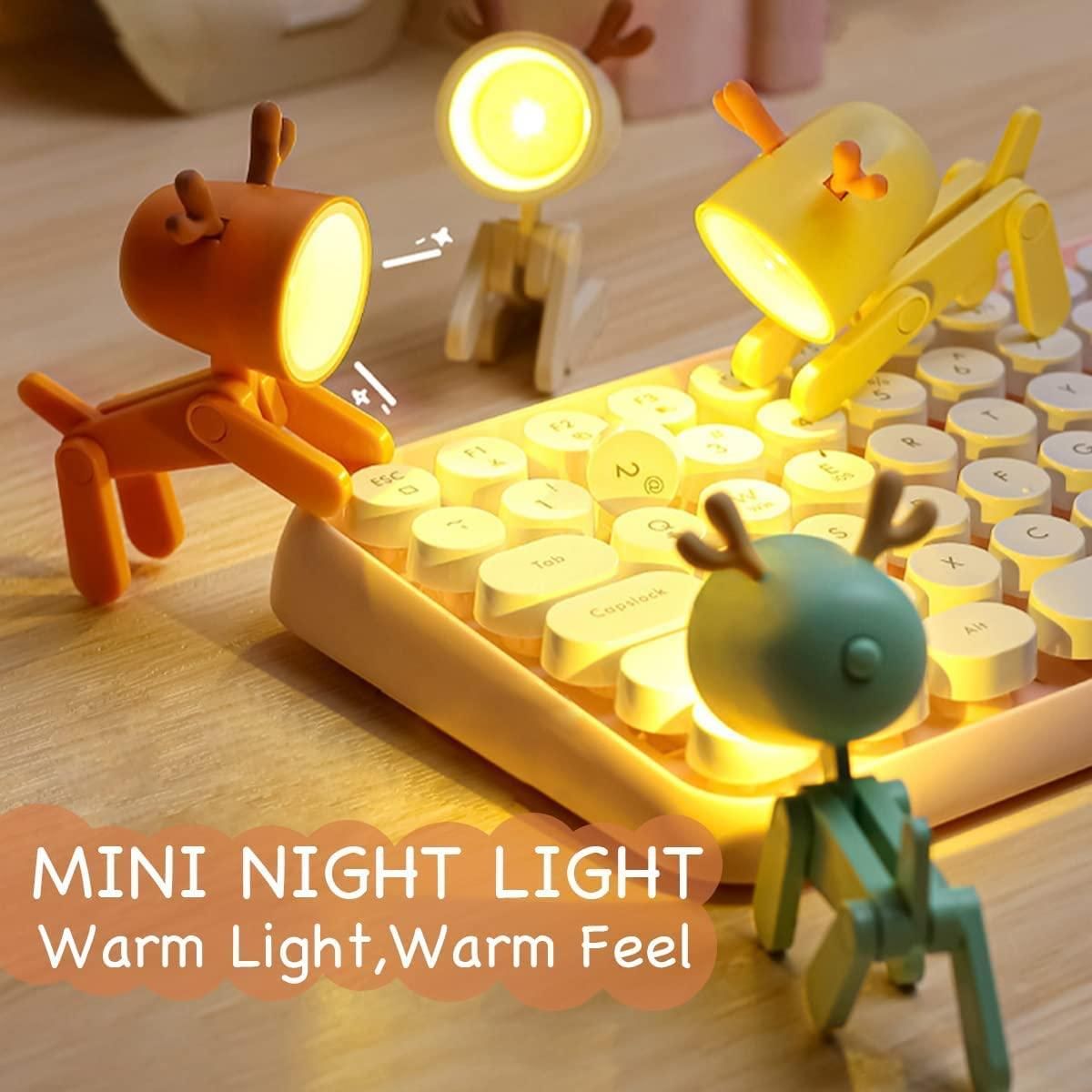 Circuit Pulse Mini LED Desk Lamp – Cute Deer Shape, Multicolor