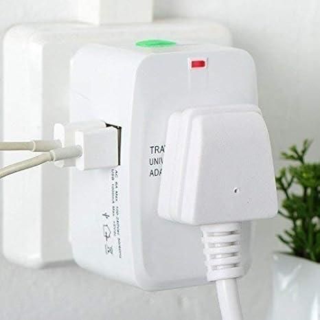 Circuit Pulse Universal Travel Adapter with Dual USB & Surge Protection – White