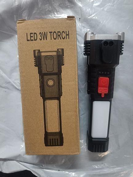 Circuit Pulse Rechargeable LED Torch Light – 500m Beam with Safety Tools