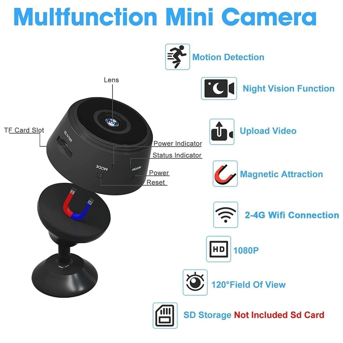 Circuit Pulse Mini Wireless WiFi Camera – Indoor Video Recorder