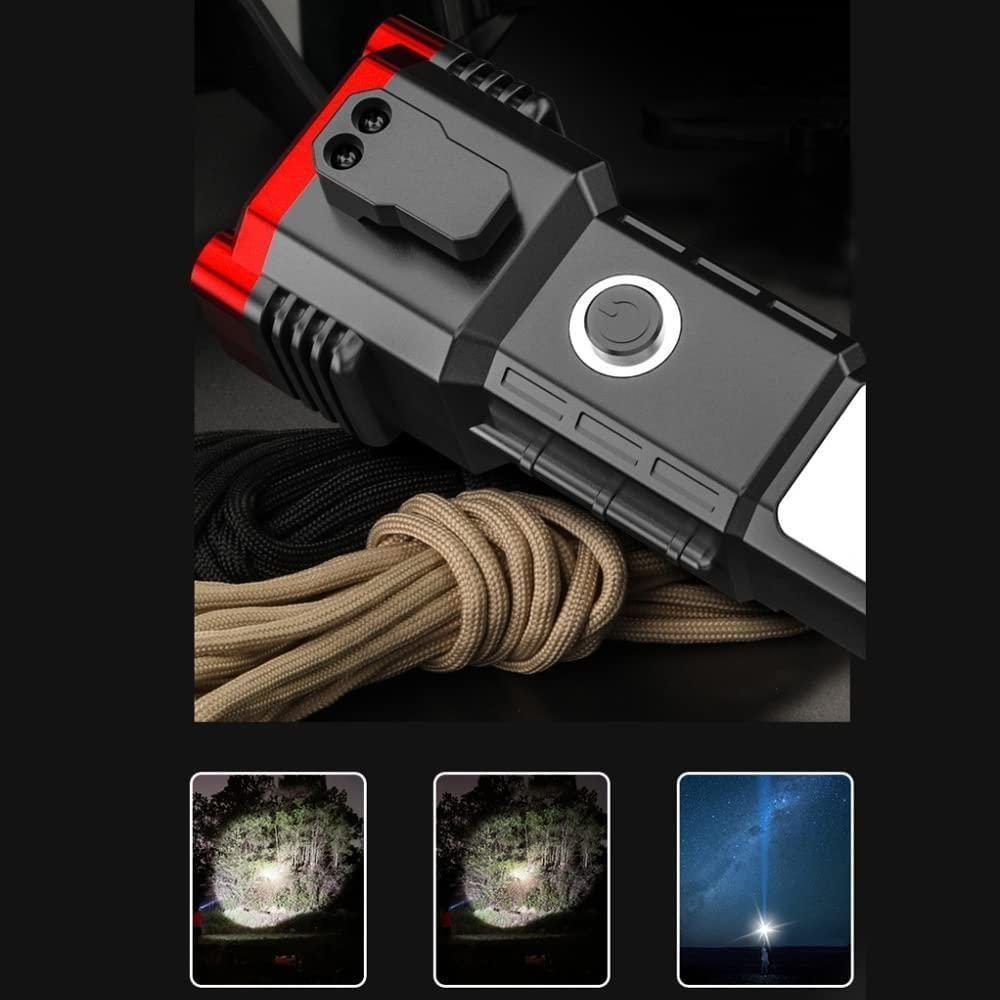 Circuit Pulse Rechargeable LED Torch Light – 500m Beam with Safety Tools