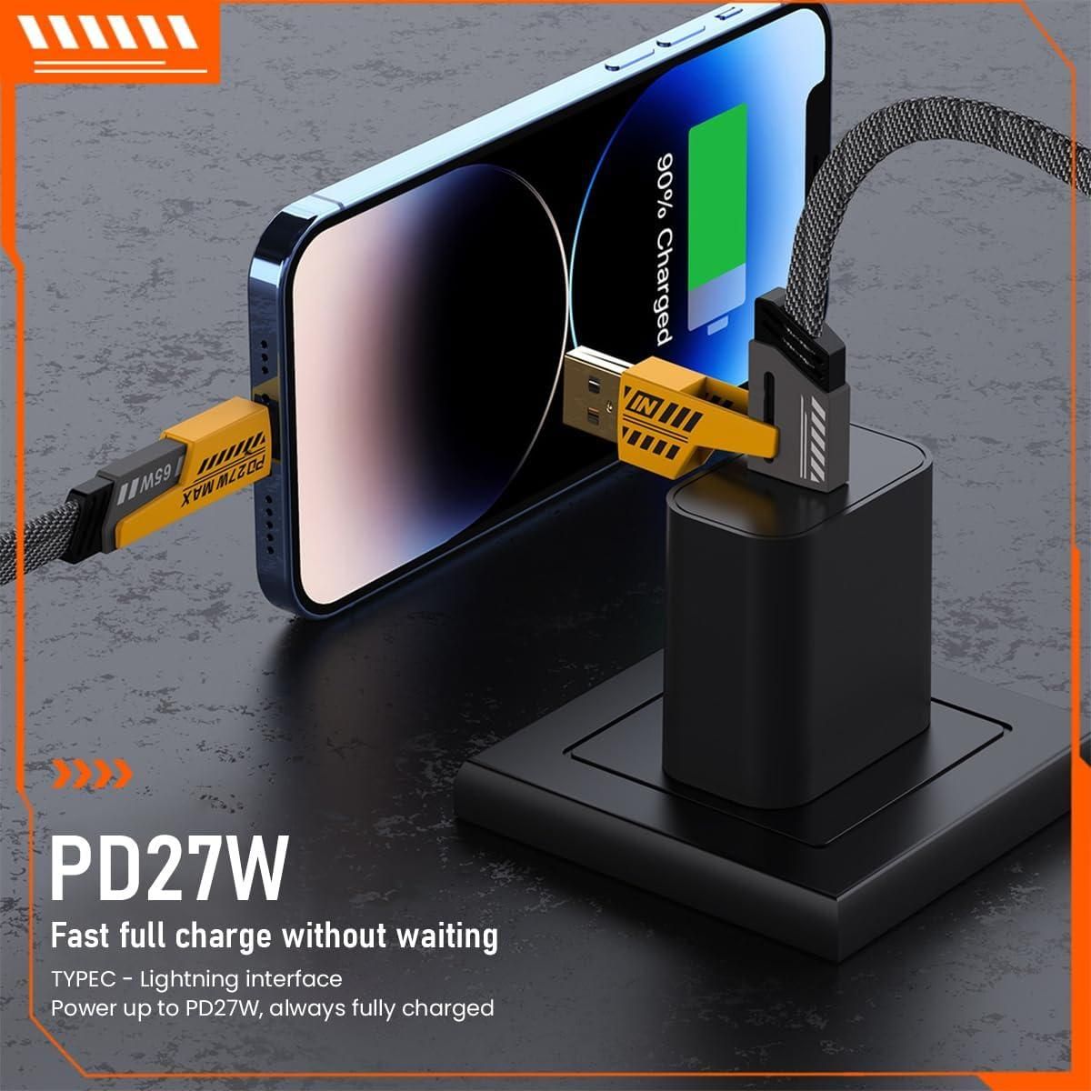 Circuit Pulse 4-in-1 Multi USB Fast Charging Cable – 65W PD, Nylon