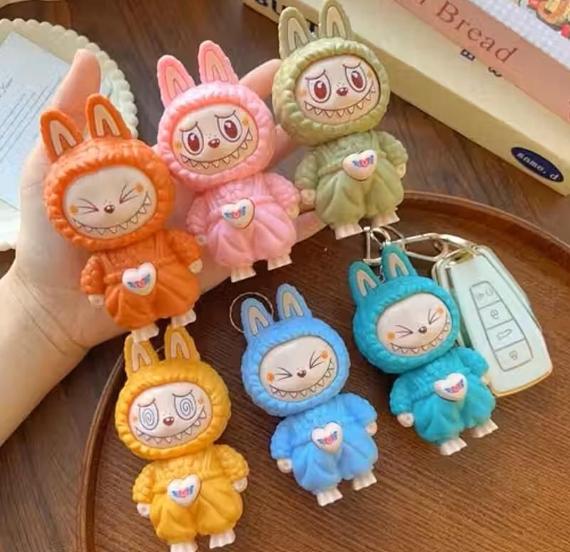 Circuit Pulse Labubu Keychain – Cute Anime Bag & Car Accessory