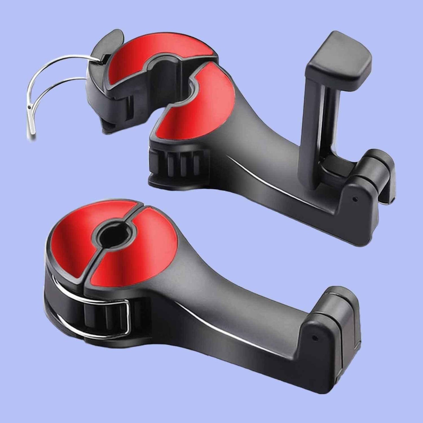 Circuit Pulse 2 Pack Car Headrest Hooks with Phone Holder – Red