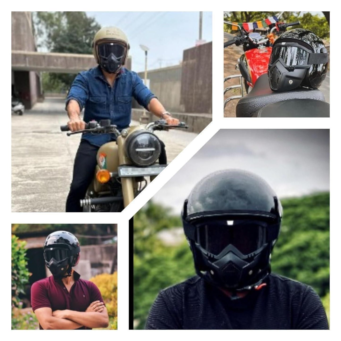 Circuit Pulse UV Protected Full Face Mask for Bikers & Outdoor Riding