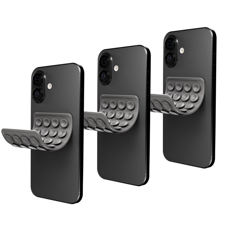 CircuitPulse Double-Sided Suction Cup Phone Case Medium - Charcoal Grey