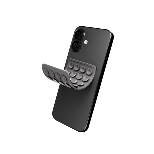 CircuitPulse Double-Sided Suction Cup Phone Case Medium - Charcoal Grey