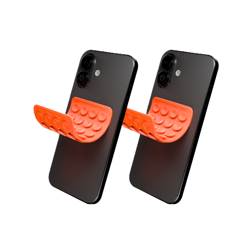 CircuitPulse Double-Sided Suction Cup Phone Case Medium - Apricot Orange