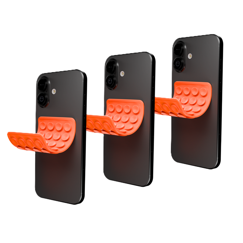 CircuitPulse Double-Sided Suction Cup Phone Case Medium - Apricot Orange