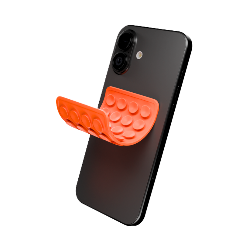 CircuitPulse Double-Sided Suction Cup Phone Case Medium - Apricot Orange