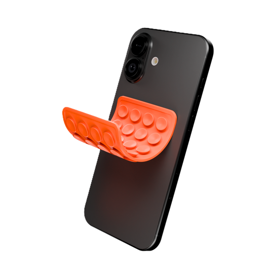 CircuitPulse Double-Sided Suction Cup Phone Case Medium - Apricot Orange