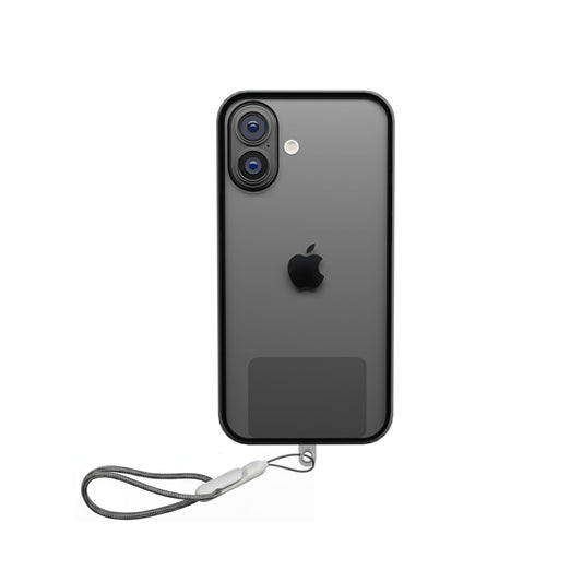 CircuitPulse Phone Lanyard with Patch – Ash Grey & Jet Black | Nylon Anti-Lost Strap with Secure Connector for Smartphones & Accessories