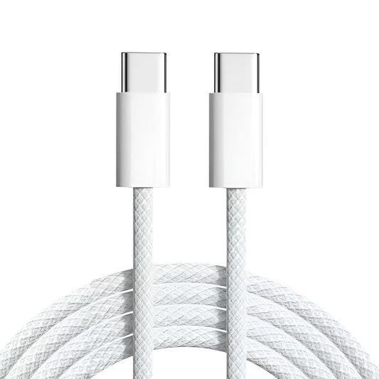 CircuitPulse 1m Type C to Type C Cable | MFI Certified 60W Fast Charging & Data Transfer Woven USB-C Cable for iPhone 15/16/17