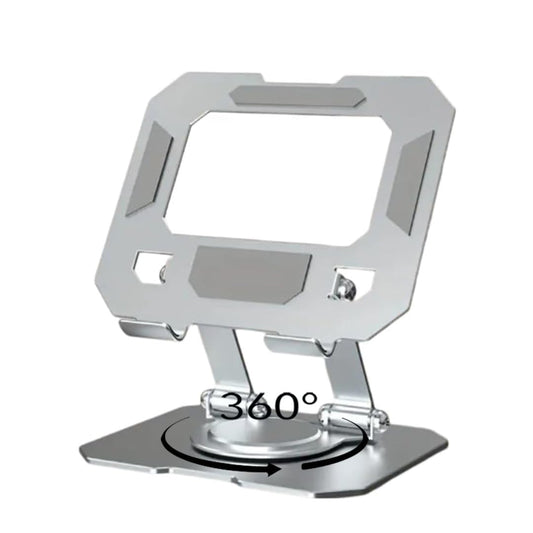Circuit Pulse 360° Aluminum iPad & Phone Holder – Foldable, Grey