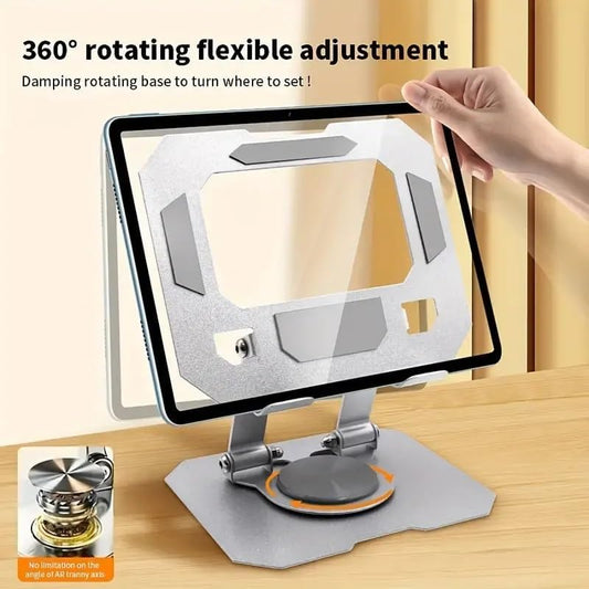 Circuit Pulse 360° Aluminum iPad & Phone Holder – Foldable, Grey