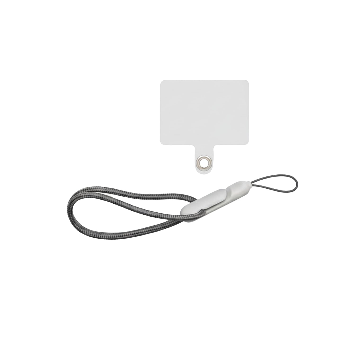 CircuitPulse Phone Lanyard with Patch – Ash Grey & Jet Black | Nylon Anti-Lost Strap with Secure Connector for Smartphones & Accessories