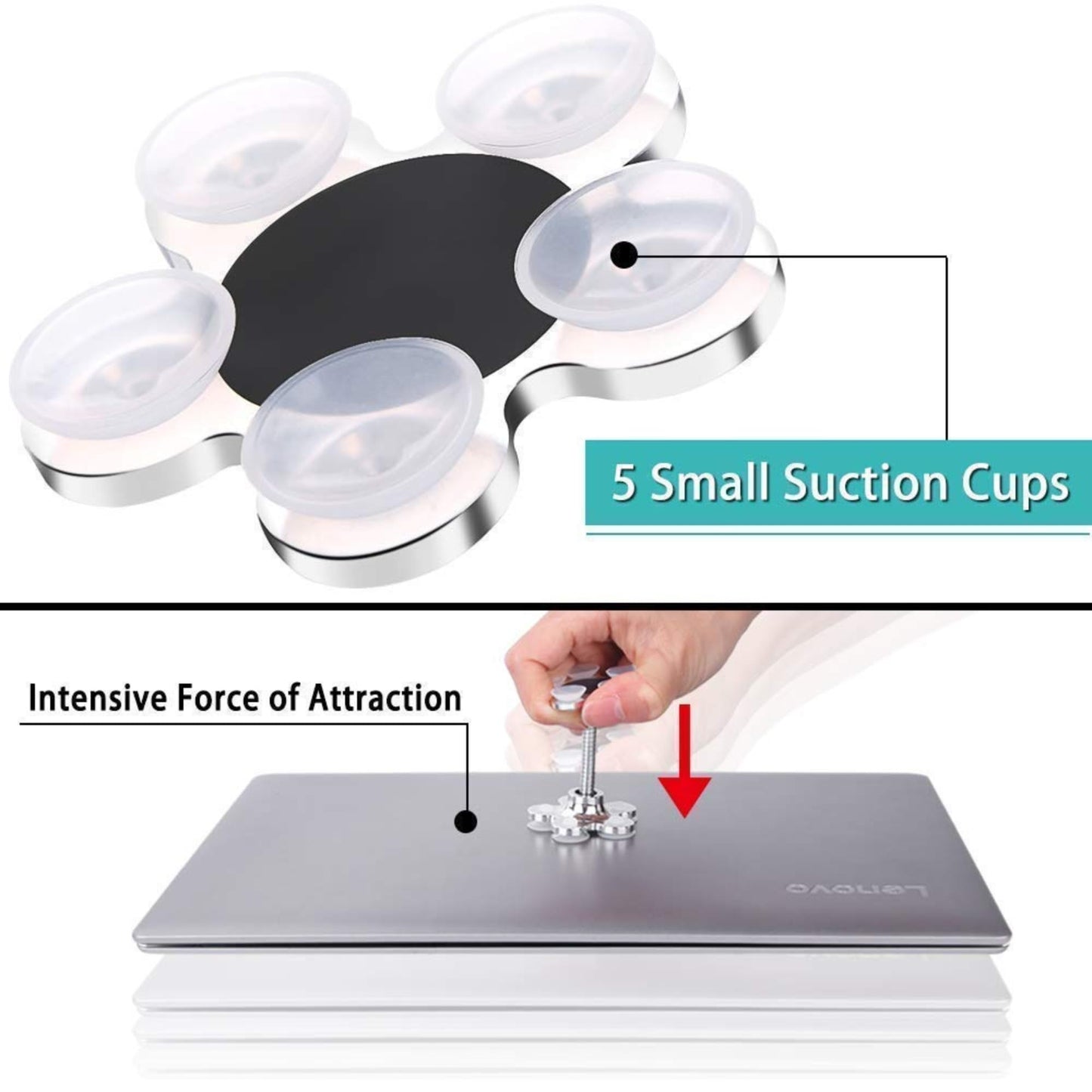 CircuitPulse VIP Suction Cup Car Mobile Stand – Chrome Silver | 360° Rotating Double-Sided Flower Holder for Smartphones