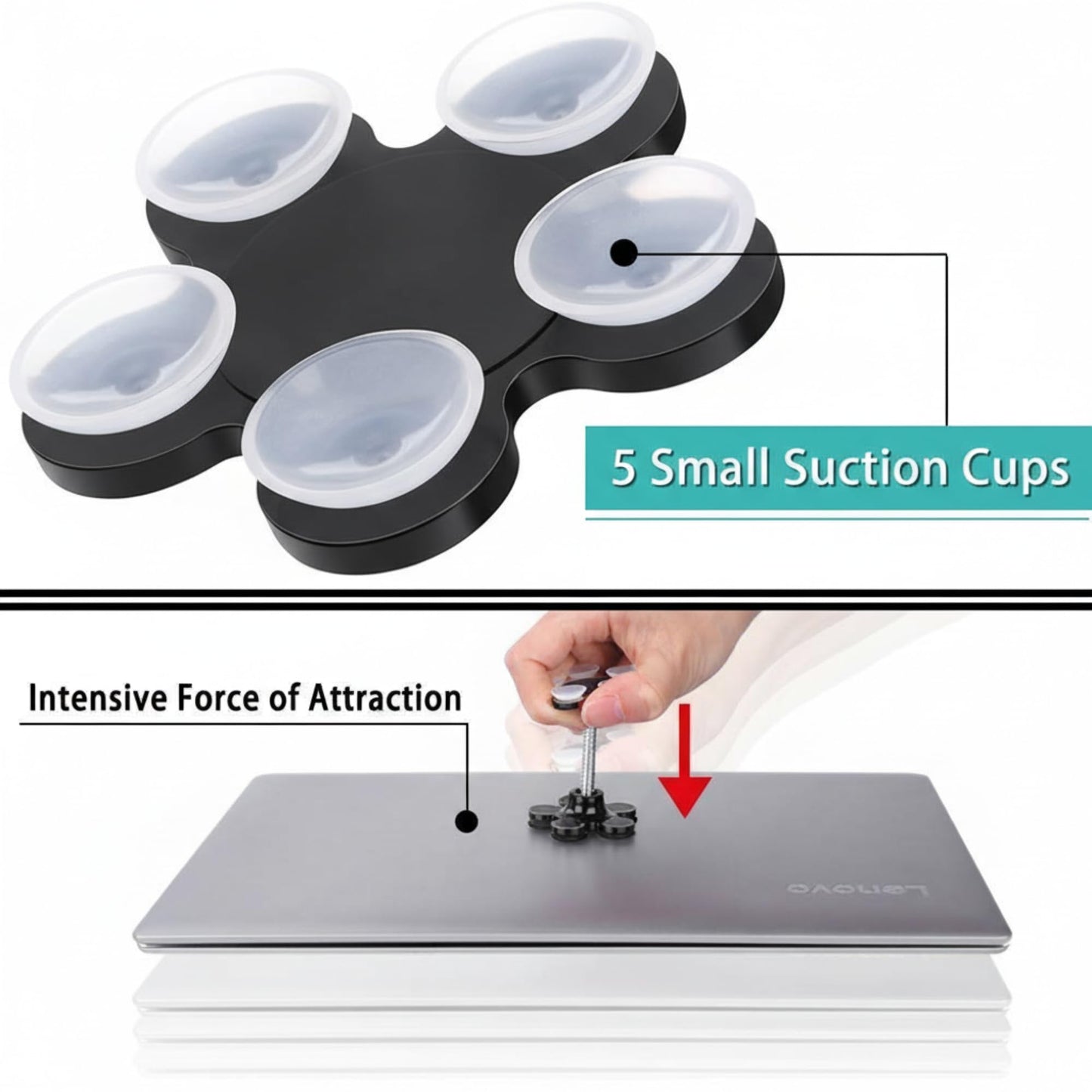 CircuitPulse VIP Suction Cup Car Mobile Stand – Onyx Black | 360° Rotating Double-Sided Holder for Smartphones