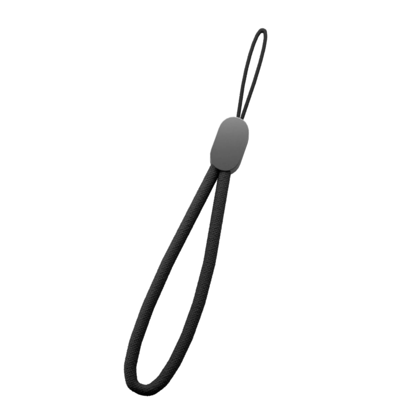 CircuitPulse Jet Black Nylon Phone Lanyard with Transparent Patch | Durable Anti-Lost Mobile Hand Strap for Smartphones & Accessories