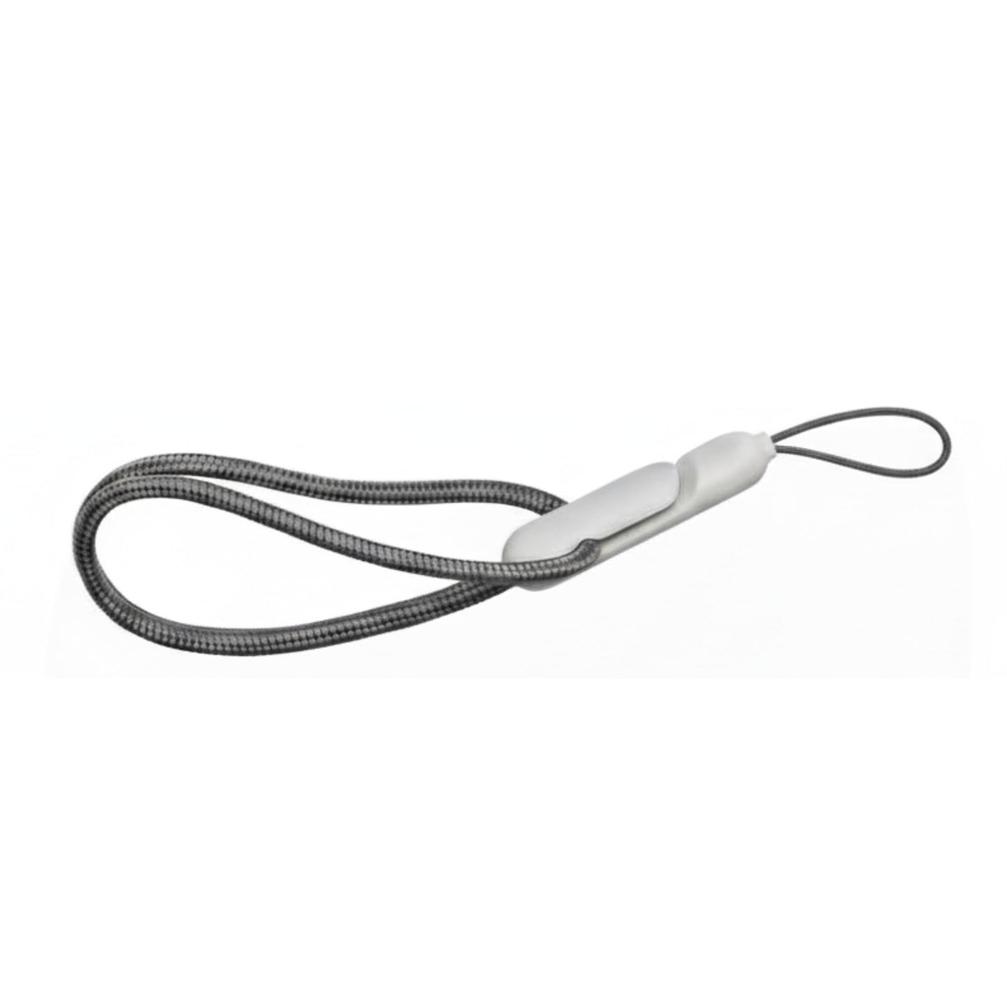 CircuitPulse Phone Lanyard with Patch – Ash Grey & Jet Black | Nylon Anti-Lost Strap with Secure Connector for Smartphones & Accessories