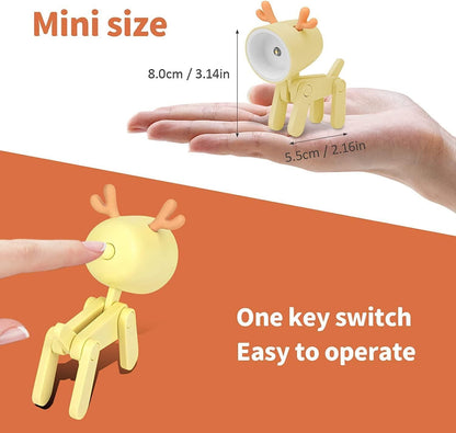 Circuit Pulse Mini LED Desk Lamp – Cute Deer Shape, Multicolor