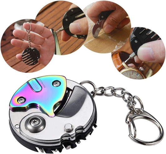 Circuit Pulse Multifunction Coin Knife Keychain – Mini EDC Tool