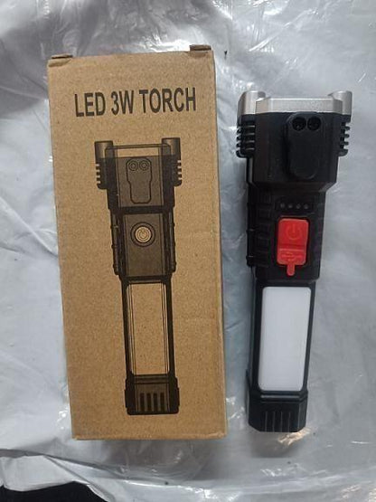 Circuit Pulse Rechargeable LED Torch Light – 500m Beam with Safety Tools