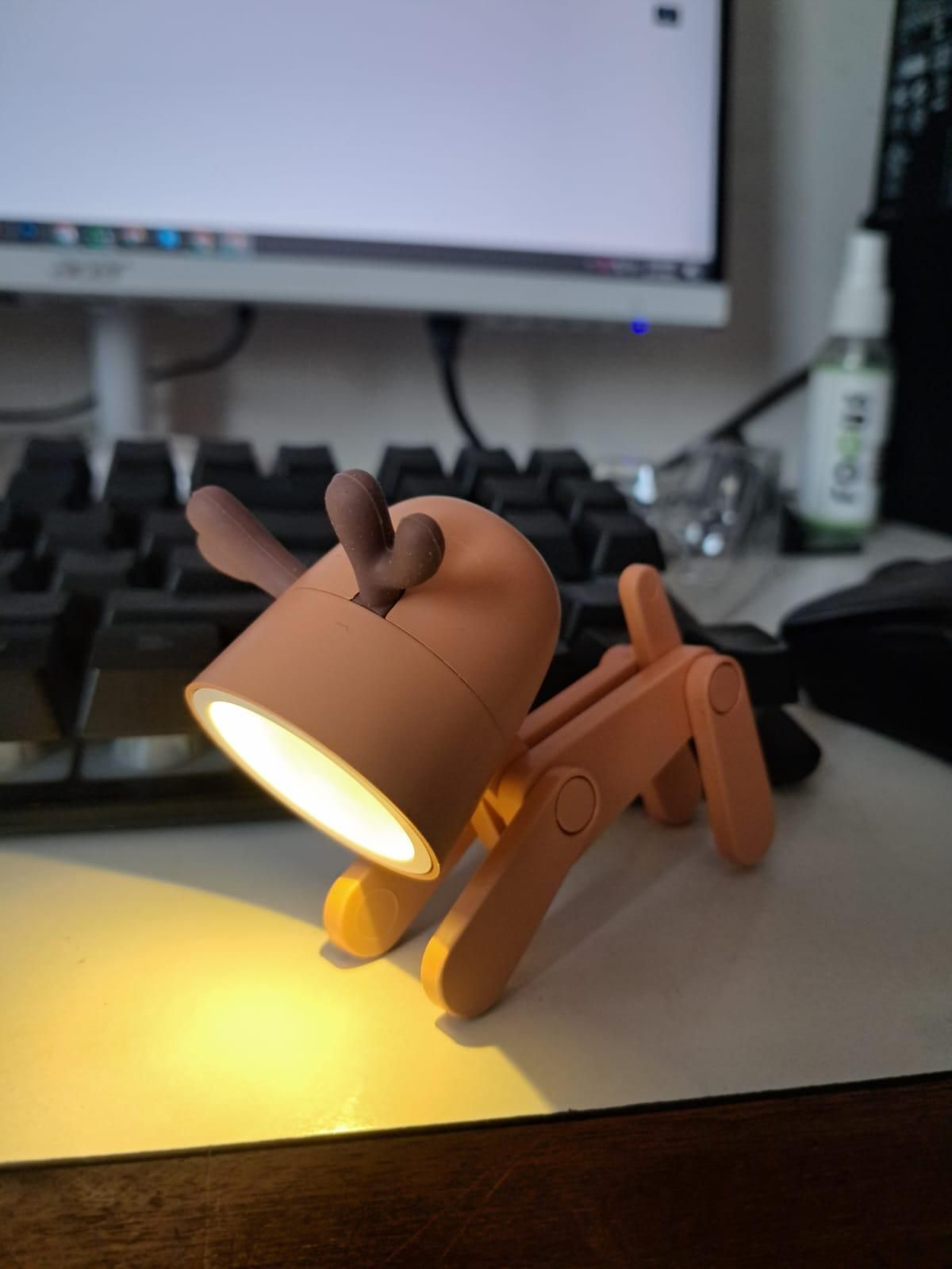 Circuit Pulse Mini LED Desk Lamp – Cute Deer Shape, Multicolor