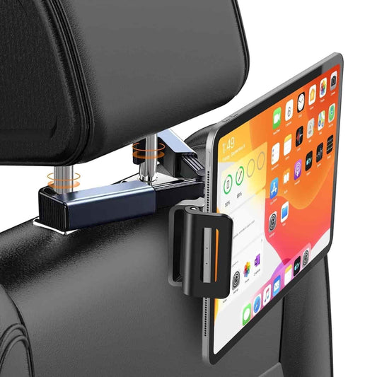 Circuit Pulse Car Headrest Tablet Holder – 360° Adjustable Backseat Mount