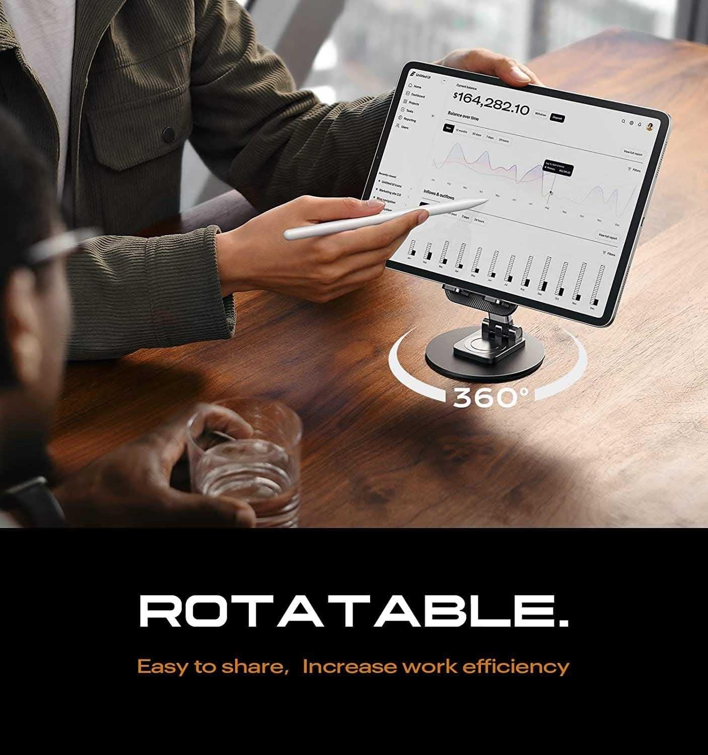 Circuit Pulse 360° Rotatable Metal Mobile Stand – Space Grey