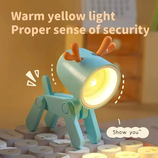 Circuit Pulse Mini LED Desk Lamp – Cute Deer Shape, Multicolor