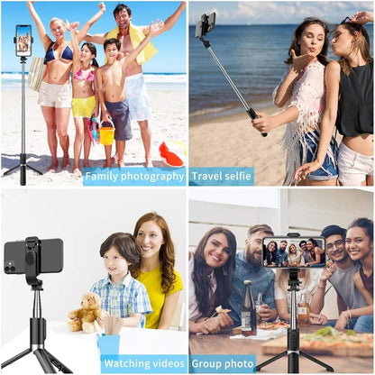 Circuit Pulse 4-in-1 Selfie Stick Tripod with Remote & 245° Rotation