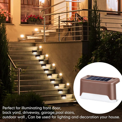 Circuit Pulse Solar Outdoor Stair & Deck Lights – Warm White, Waterproof