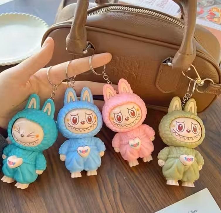 Circuit Pulse Labubu Keychain – Cute Anime Bag & Car Accessory