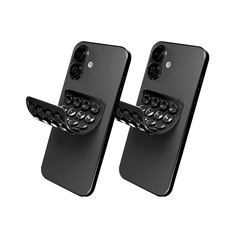 CircuitPulse Double-Sided Suction Cup Phone Case Medium - Jet Black