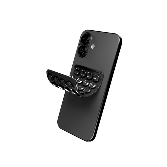 CircuitPulse Double-Sided Suction Cup Phone Case Medium - Jet Black