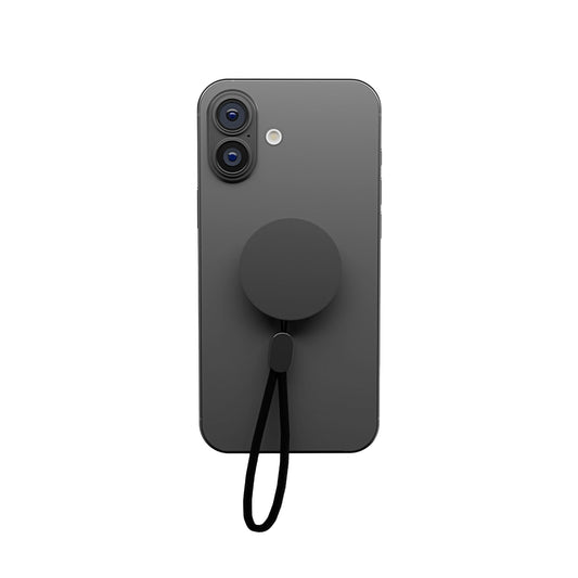 CircuitPulse Pop Holder with Lanyard Combo – Midnight Black & Jet Black | Secure Grip, Stand Function & Anti-Drop Accessory